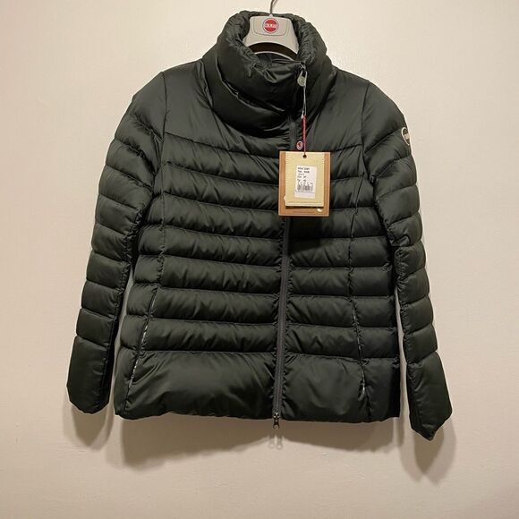 Colmar iridescent down puffer  jacket with side opening natural feather pudding - Picture 2 of 13